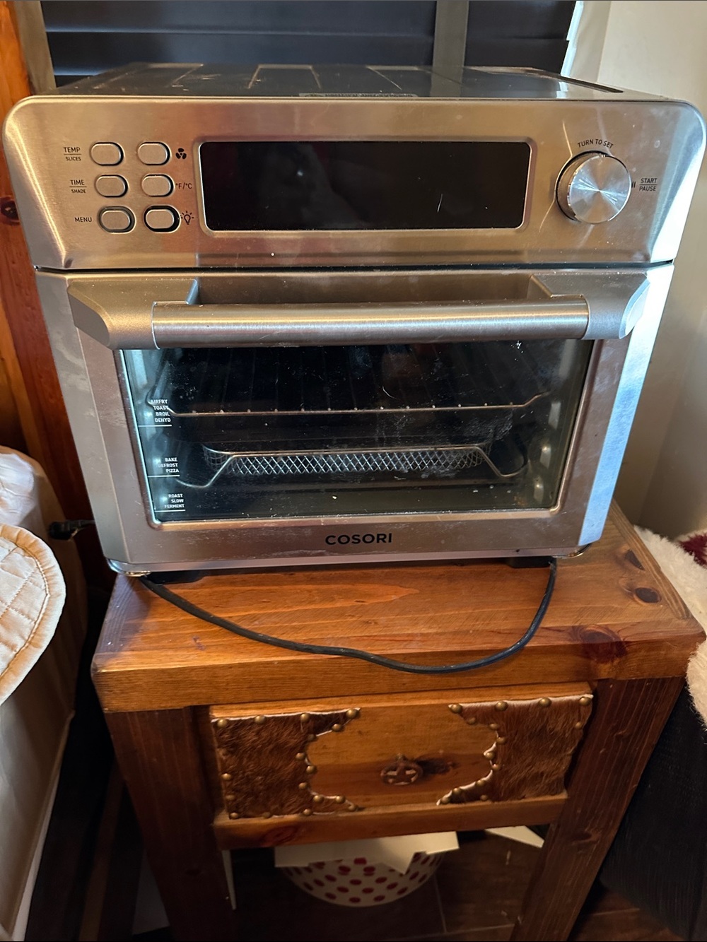 Stainless Steel Silver Air Fryer Toaster Oven